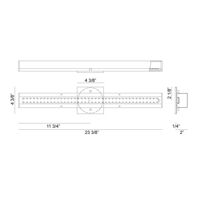 LED Steel Frame with Acrylic Diffuser Vanity Light