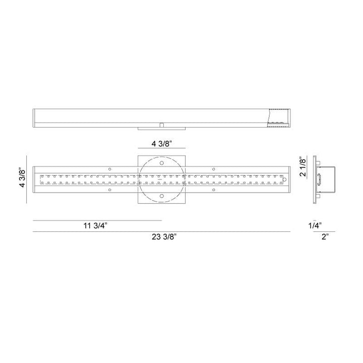 LED Steel Frame with Acrylic Diffuser Vanity Light