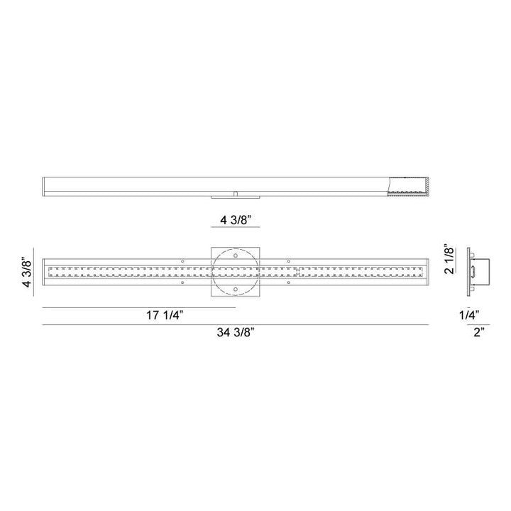 LED Steel Frame with Acrylic Diffuser Vanity Light