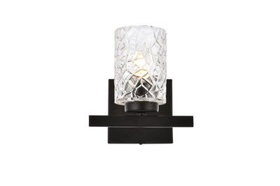 Satin Nickel with Clear Shade Wall Sconce - LV LIGHTING
