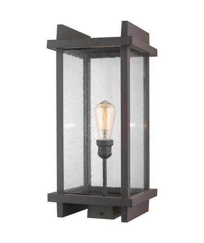 Aluminum with Clear Seedy Glass Shade Urban Industiral Style Outdoor Post Light - LV LIGHTING