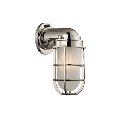 Steel with Frosted Glass Shade Marine Wall Sconce - LV LIGHTING