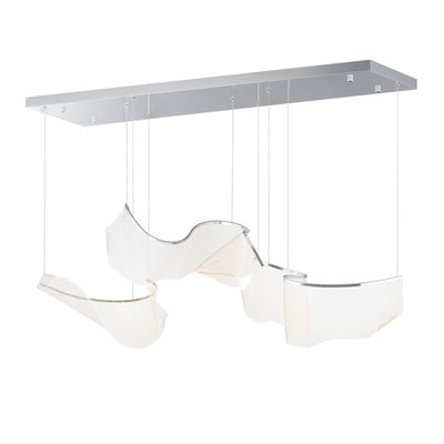 LED Aluminum Frame with Abstract Acrylic Diffuser Linear Chandelier
