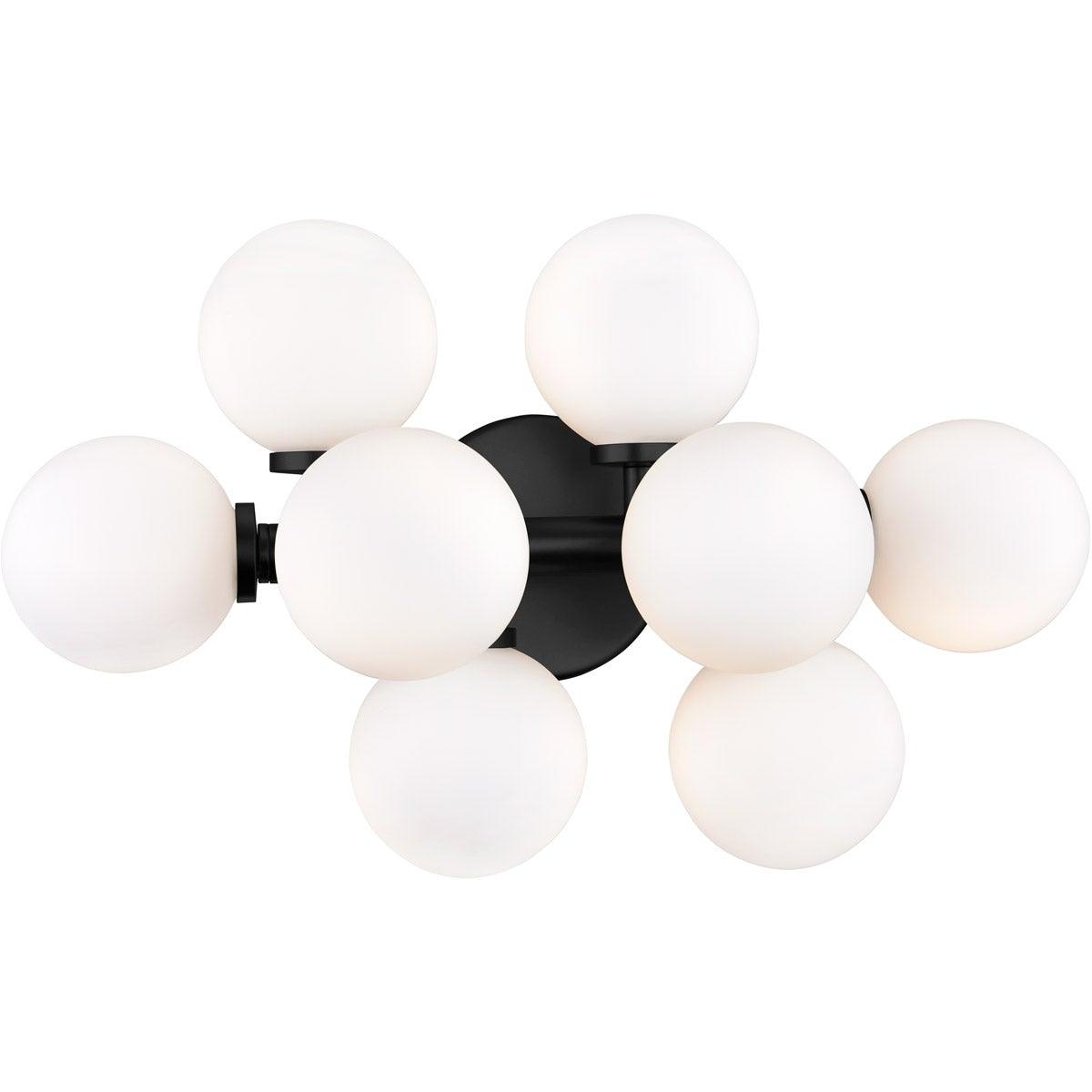 Steel with Frosted Globe Wall Sconce - LV LIGHTING
