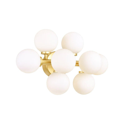 Steel with Frosted Globe Wall Sconce - LV LIGHTING