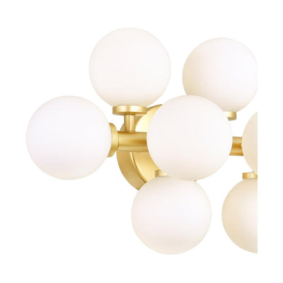 Steel with Frosted Globe Wall Sconce - LV LIGHTING