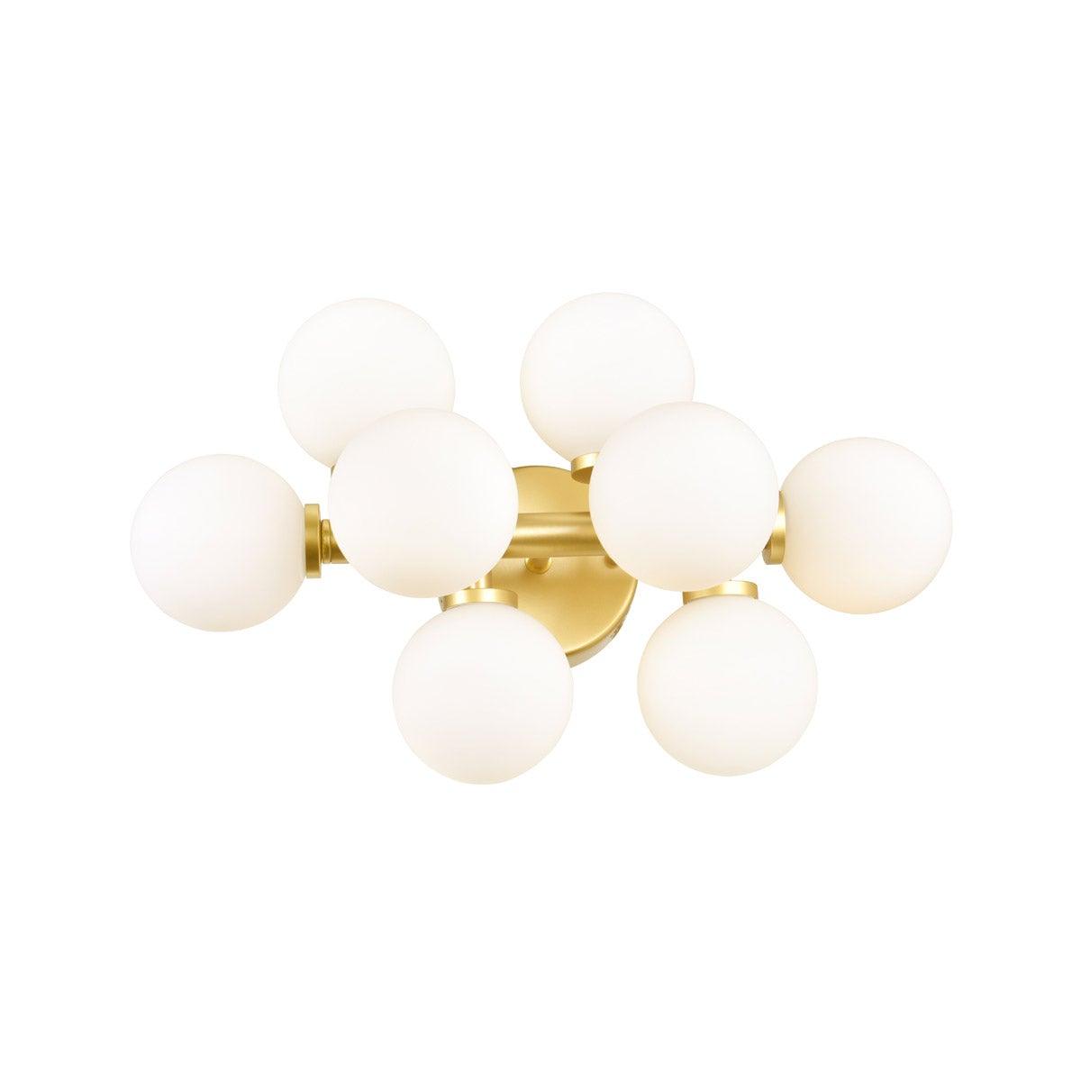 Steel with Frosted Globe Wall Sconce - LV LIGHTING