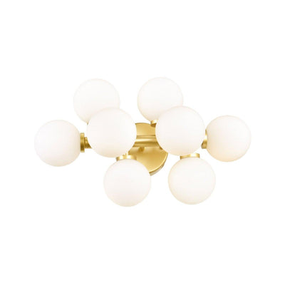 Steel with Frosted Globe Wall Sconce - LV LIGHTING