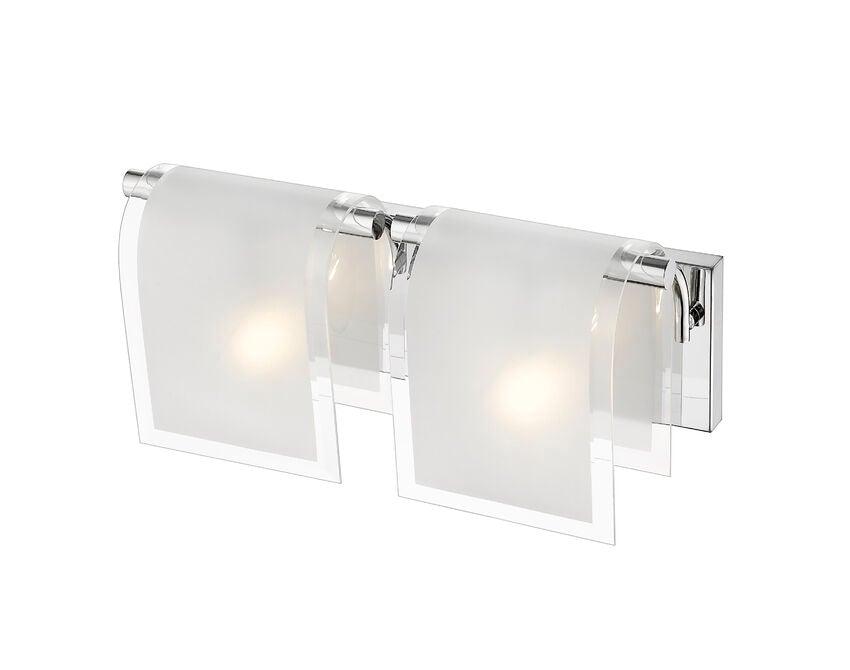 Steel with Clear and Frosted Hanging Glass Shade Vanity Light - LV LIGHTING