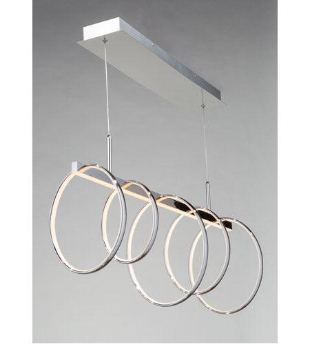 LED Chrome Ring Frame with Acrylic Diffuser Linear Pendant - LV LIGHTING