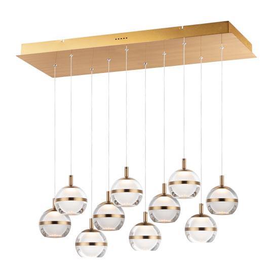 LED Chrome with Acrylic Shade Pendant - LV LIGHTING