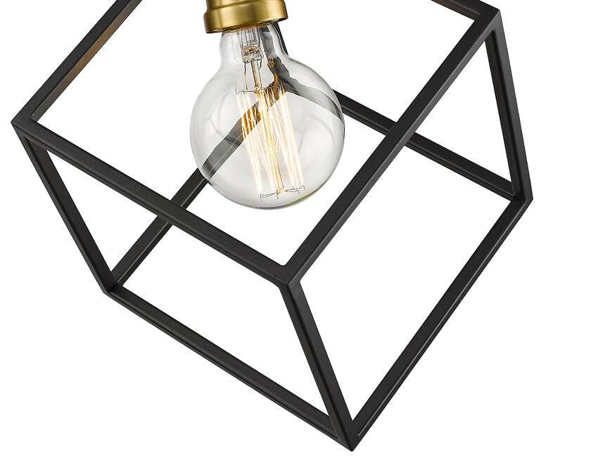 Steel Caged Single Light pendant - LV LIGHTING