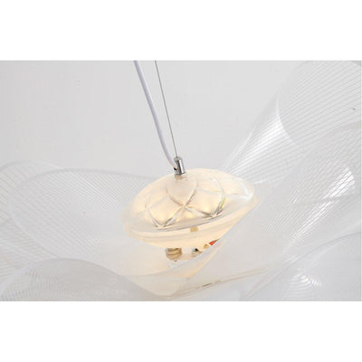 LED White PVC Net Shade Chandelier - LV LIGHTING