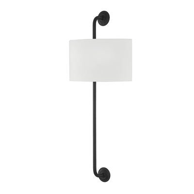 Forged Iron with Fabric Shade Wall Sconce - LV LIGHTING