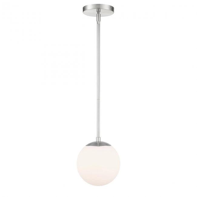 LED Aluminum Frame with Opal Glass Globe Pendant - LV LIGHTING