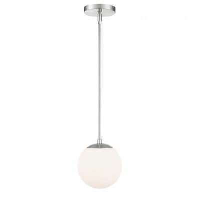 LED Aluminum Frame with Opal Glass Globe Pendant - LV LIGHTING
