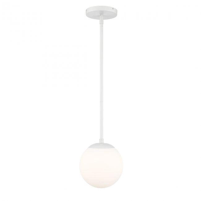 LED Aluminum Frame with Opal Glass Globe Pendant - LV LIGHTING