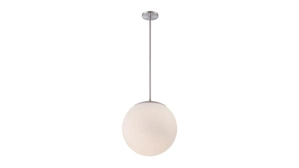 LED Aluminum Frame with Opal Glass Globe Pendant - LV LIGHTING