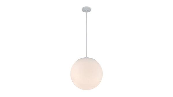LED Aluminum Frame with Opal Glass Globe Pendant - LV LIGHTING