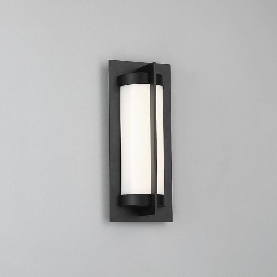 LED Black Aluminum Frame with Glass Diffuser Outdoor Wall Sconce - LV LIGHTING