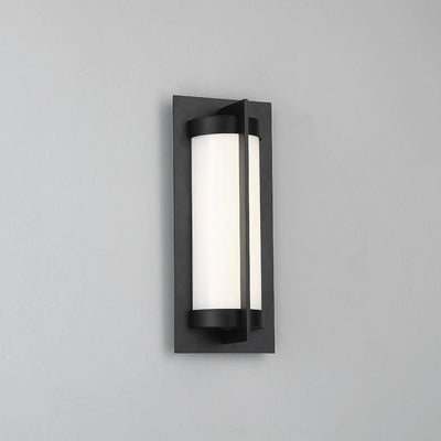 LED Black Aluminum Frame with Glass Diffuser Outdoor Wall Sconce - LV LIGHTING