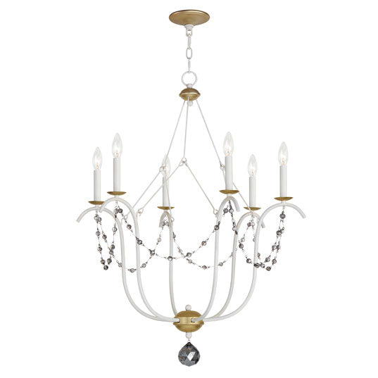 Formosa Chandelier in Ecru with Venetian Gold by Maxim Lighting