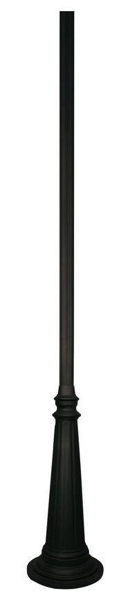 Black Cast Aluminum Bold Classic Flat Base Outdoor Post - LV LIGHTING