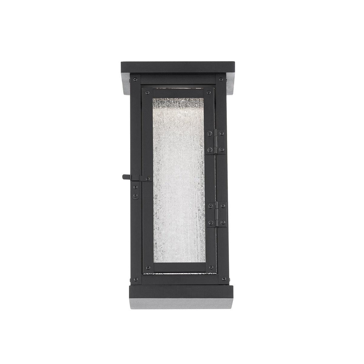 LED Black Aluminum Frame with Clear Glass Diffuser Outdoor Wall Sconce - LV LIGHTING