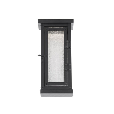 LED Black Aluminum Frame with Clear Glass Diffuser Outdoor Wall Sconce - LV LIGHTING