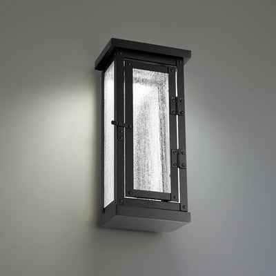 LED Black Aluminum Frame with Clear Glass Diffuser Outdoor Wall Sconce - LV LIGHTING