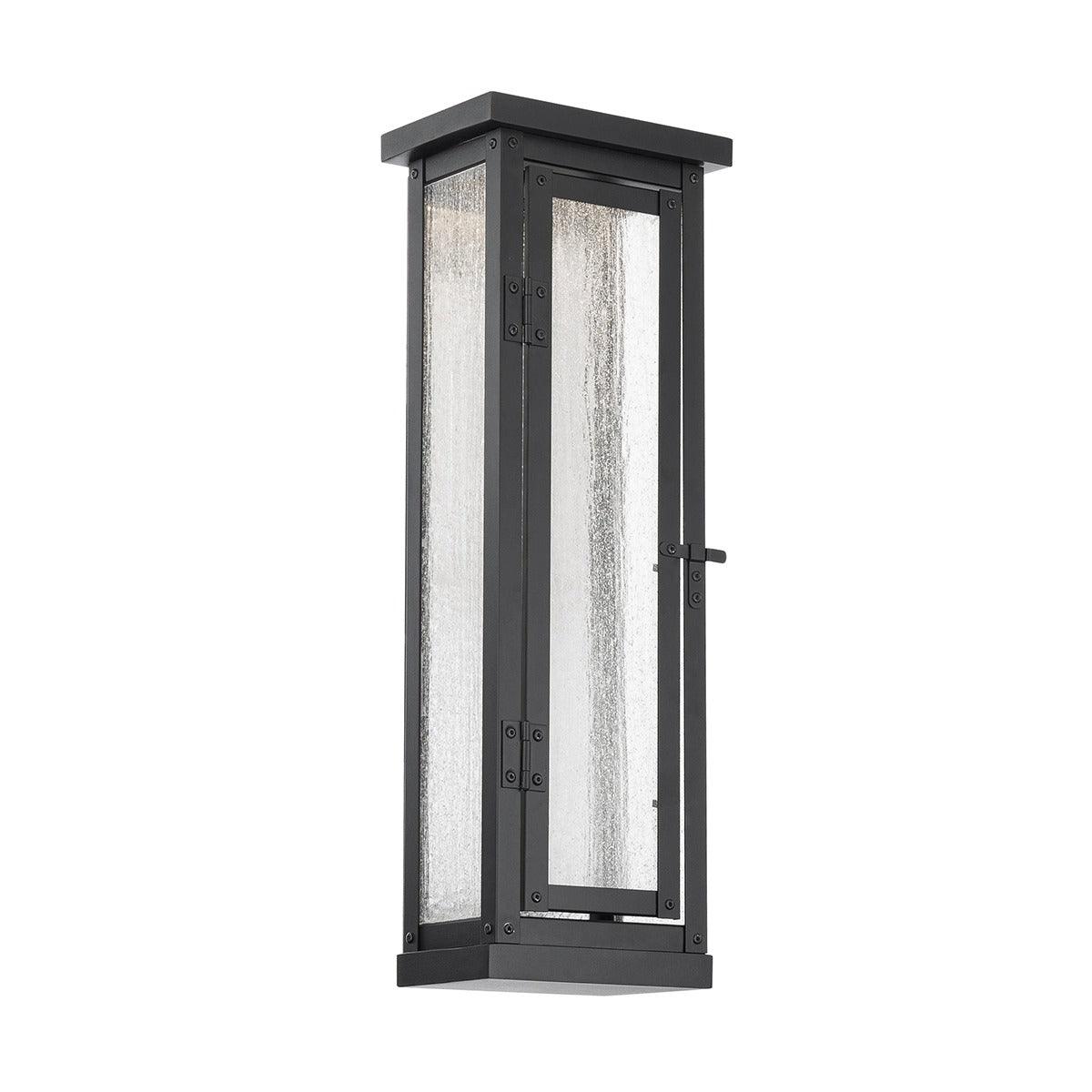 LED Black Aluminum Frame with Clear Glass Diffuser Outdoor Wall Sconce - LV LIGHTING