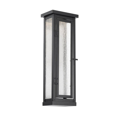 LED Black Aluminum Frame with Clear Glass Diffuser Outdoor Wall Sconce - LV LIGHTING