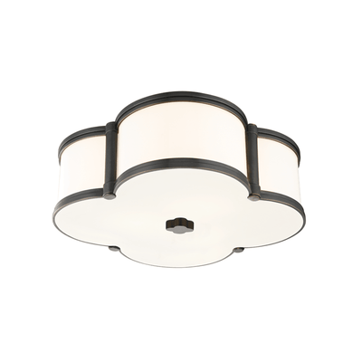 Steel with Frosted Glass Shade Clover Flush Mount - LV LIGHTING