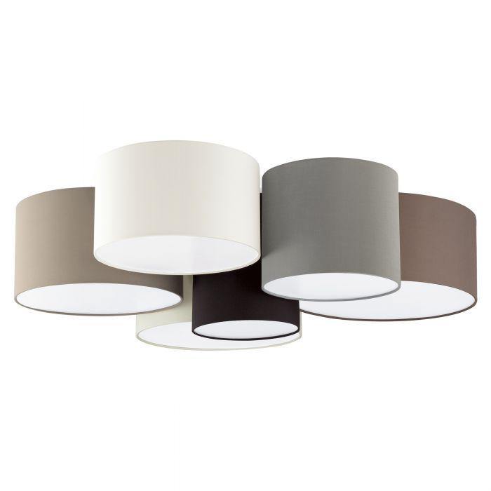 Multi Color with Fabric Shade Flush Mount - LV LIGHTING