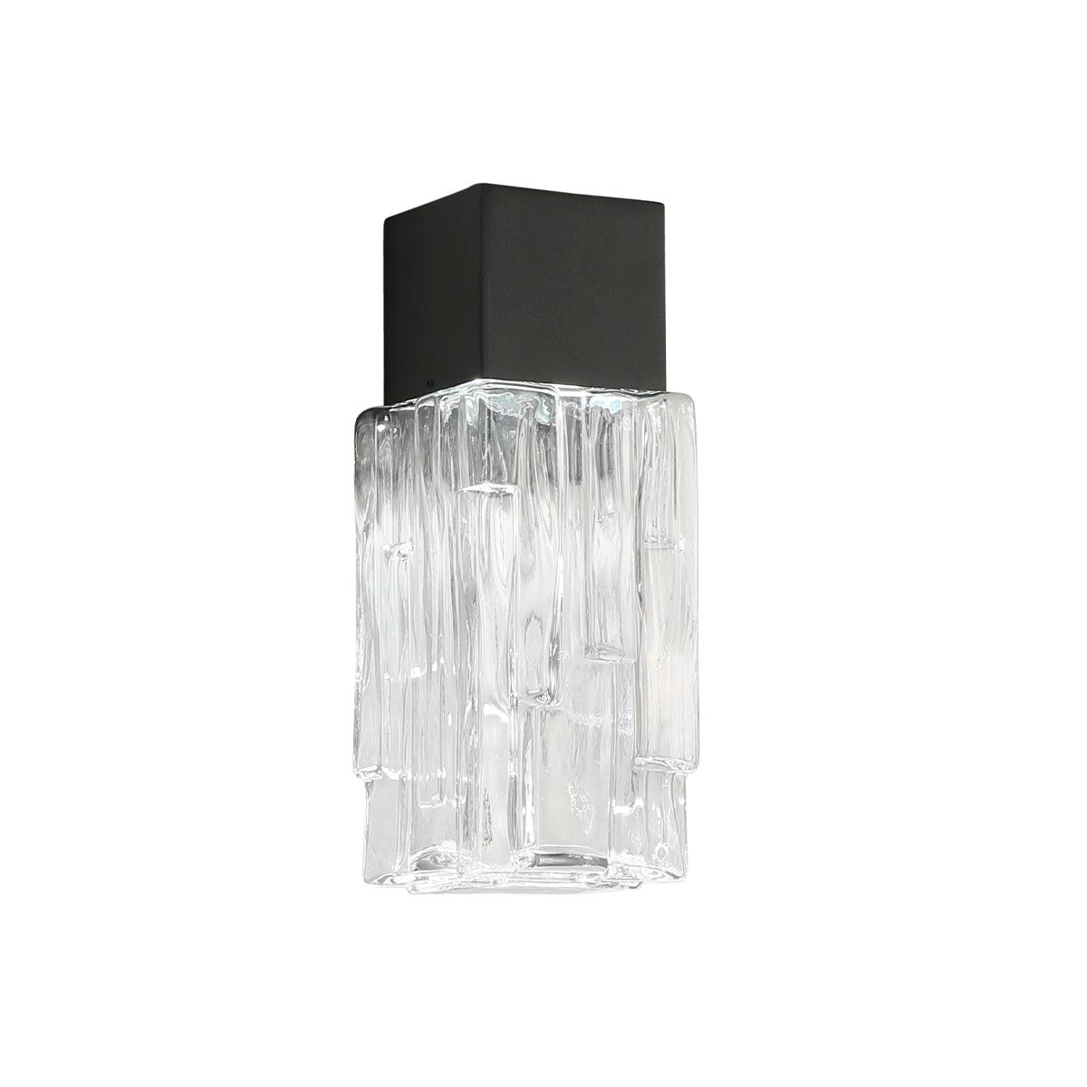 LED Black Aluminum Frame with Molded Glass Diffuser Outdoor Wall Sconce - LV LIGHTING