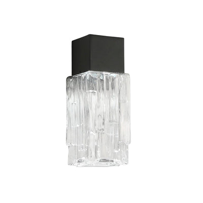 LED Black Aluminum Frame with Molded Glass Diffuser Outdoor Wall Sconce - LV LIGHTING
