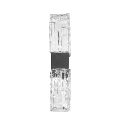 LED Black Aluminum Frame with Molded Glass Diffuser Outdoor Wall Sconce - LV LIGHTING
