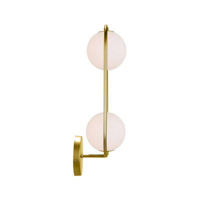 Medallion Gold Oval Frame with Frosted Glass Globe Wall Sconce - LV LIGHTING