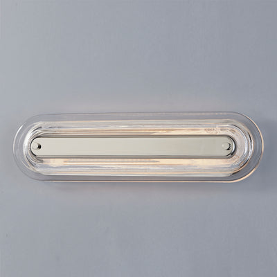 LED Steel Frame with Clear Cast Blonchino Glass Diffuser Vanity Light