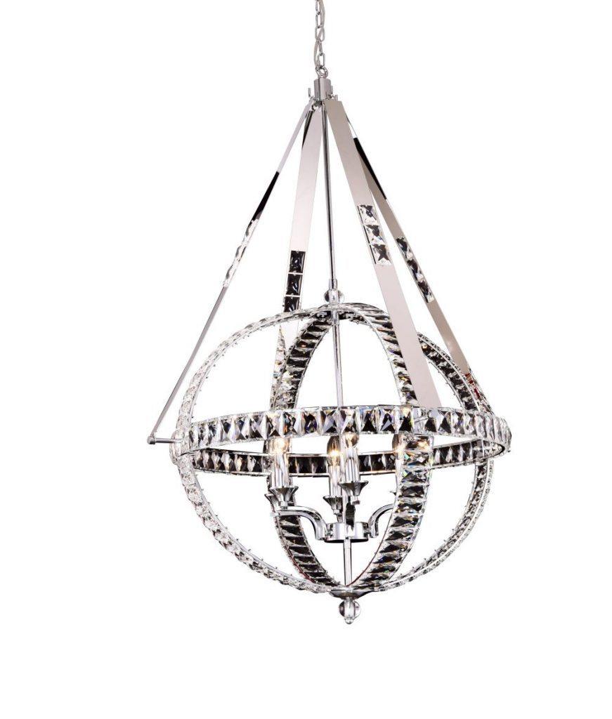 Chrome with Crystal Pendant - LV LIGHTING