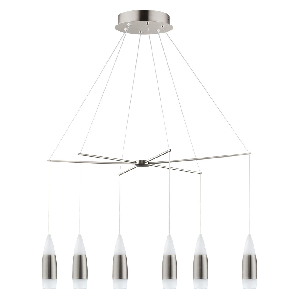 LED Statin Nickel 10 Light Chandelier - LV LIGHTING