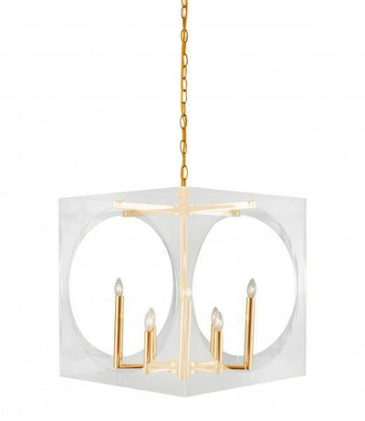 Clear Acrylic Opened Frame Chandelier - LV LIGHTING