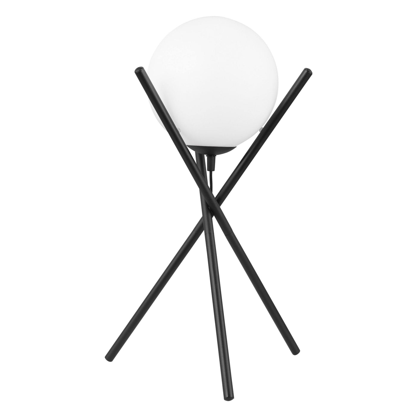 Black with White Single Light Table Lamp - LV LIGHTING