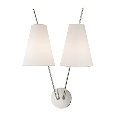 Steel Rod with Fabric Shade Wall Sconce - LV LIGHTING