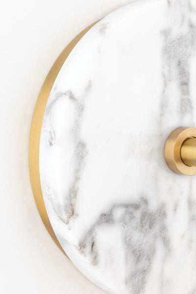 Steel with Marble Plate Wall Sconce - LV LIGHTING