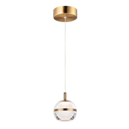 Chrome with Acrylic Single Light Pendant - LV LIGHTING