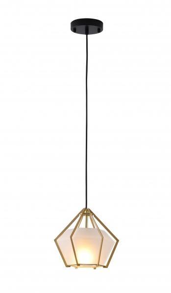 Gold Frame with Frosted Glass Shade Single Pendant - LV LIGHTING