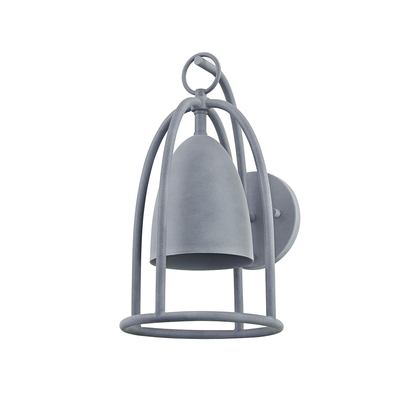 Weathered Zinc Frame and Shade Wall Sconce