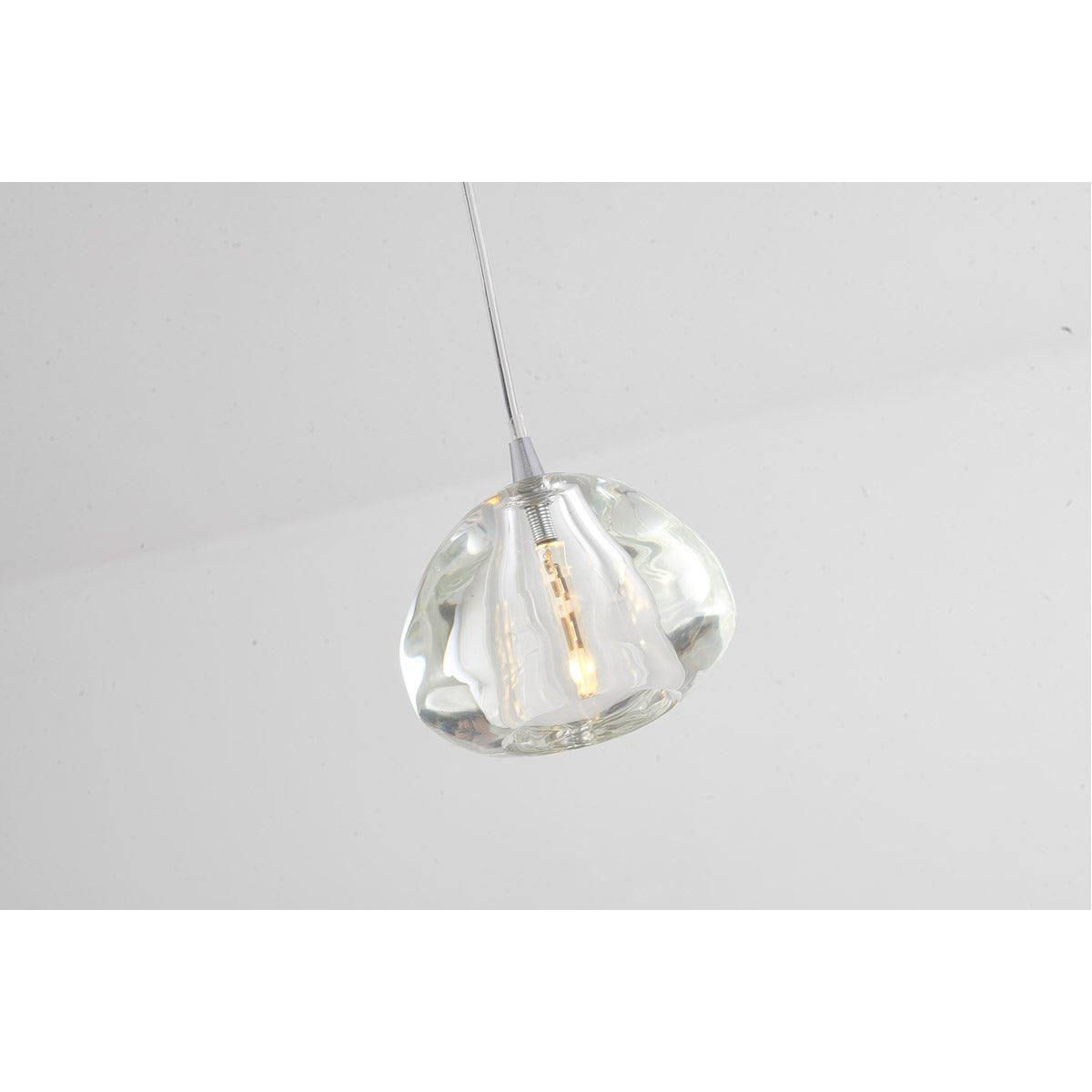 Chrome Frame with Clear Glass Pendant - LV LIGHTING