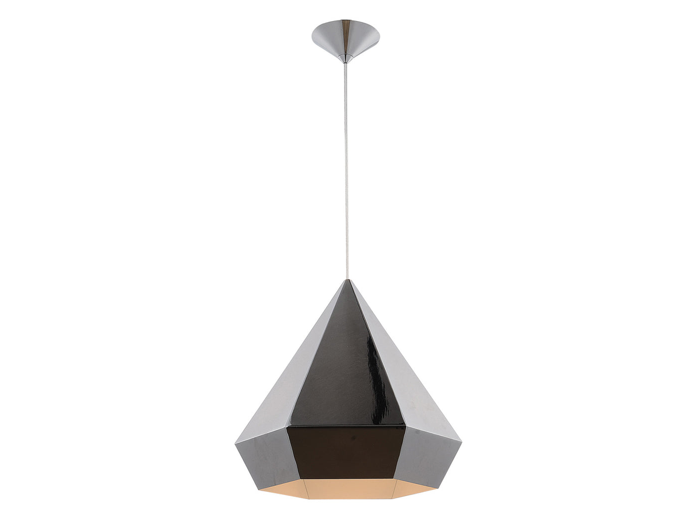 Steel Geometric Diamond Shade Pendant